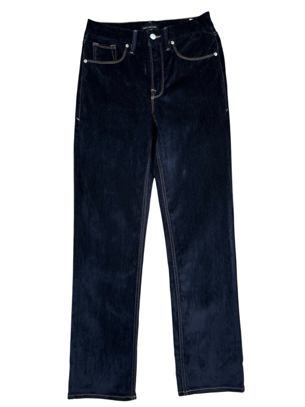 GOOD AMERICAN Good Icon Straight Leg Velvet Jeans Dark Blur size 4 - Picture 3 of 10